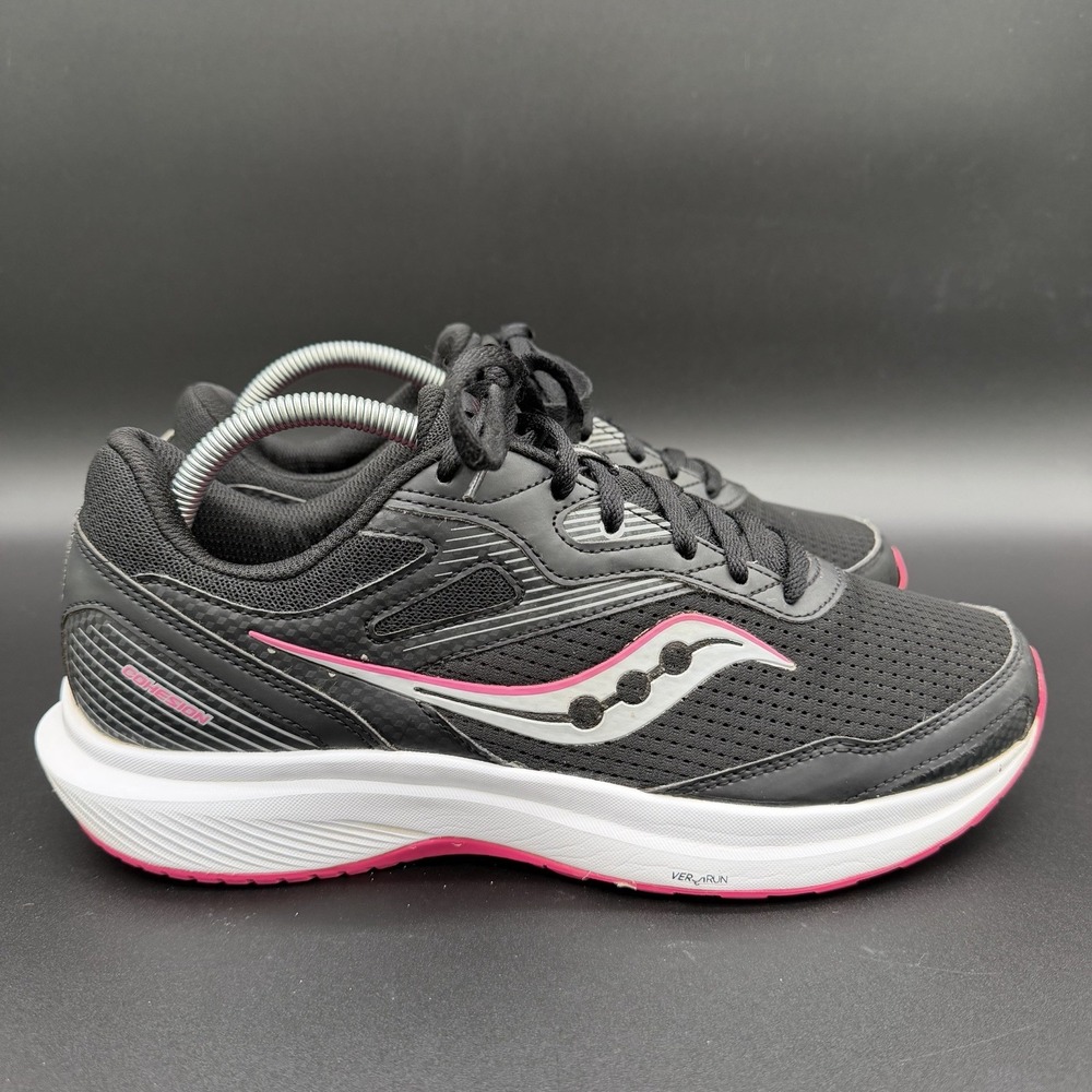 Saucony Cohesion 16 Women's Size 11 Black Purple Athletic Running Sneaker Casual